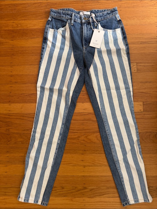 Guess Denim - NWT Guess x ASAP Rocky Collab: Vertical Stripe Two-Tone Denim Jeans